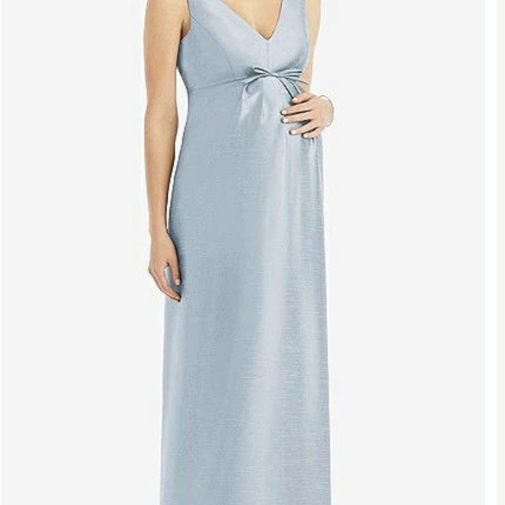 ALFRED SUNG Light Blue Sleeveless Dress- M439 in Mist